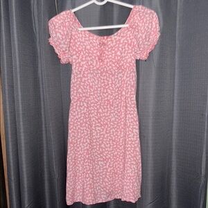 Girls Art Class Pink Dress with floral print.